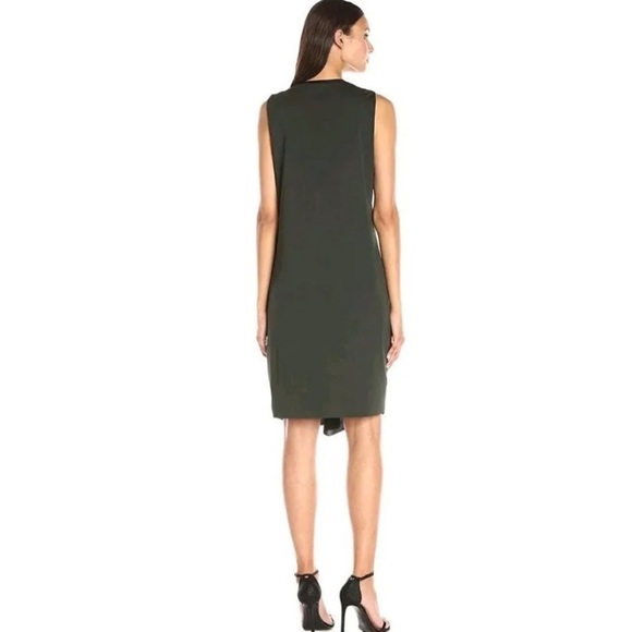Elie Tahari Isolde Sleeveless Draped Dress in Camouflage Olive Green, Size XS - Picture 13 of 14